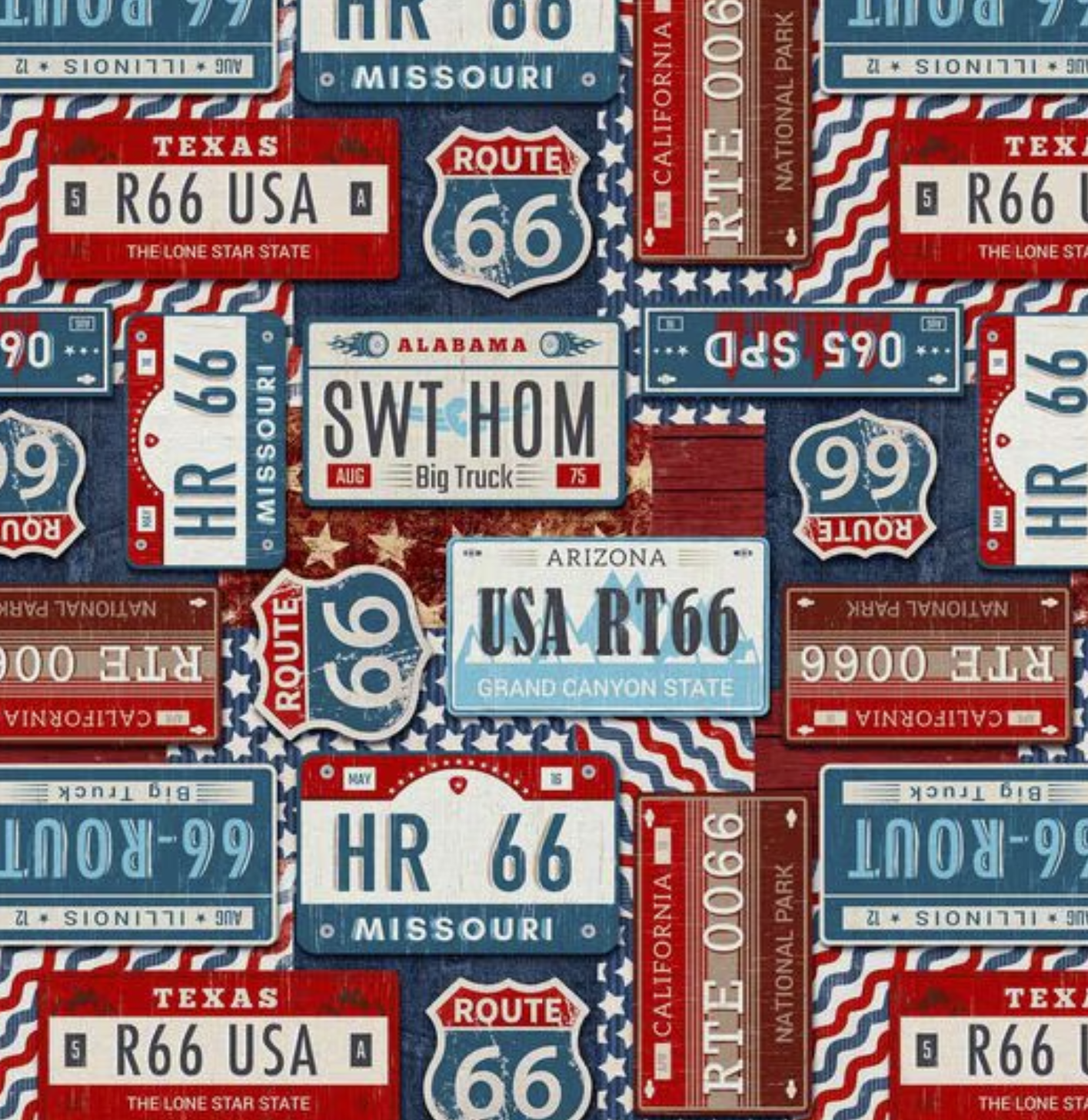 Americana License Plates