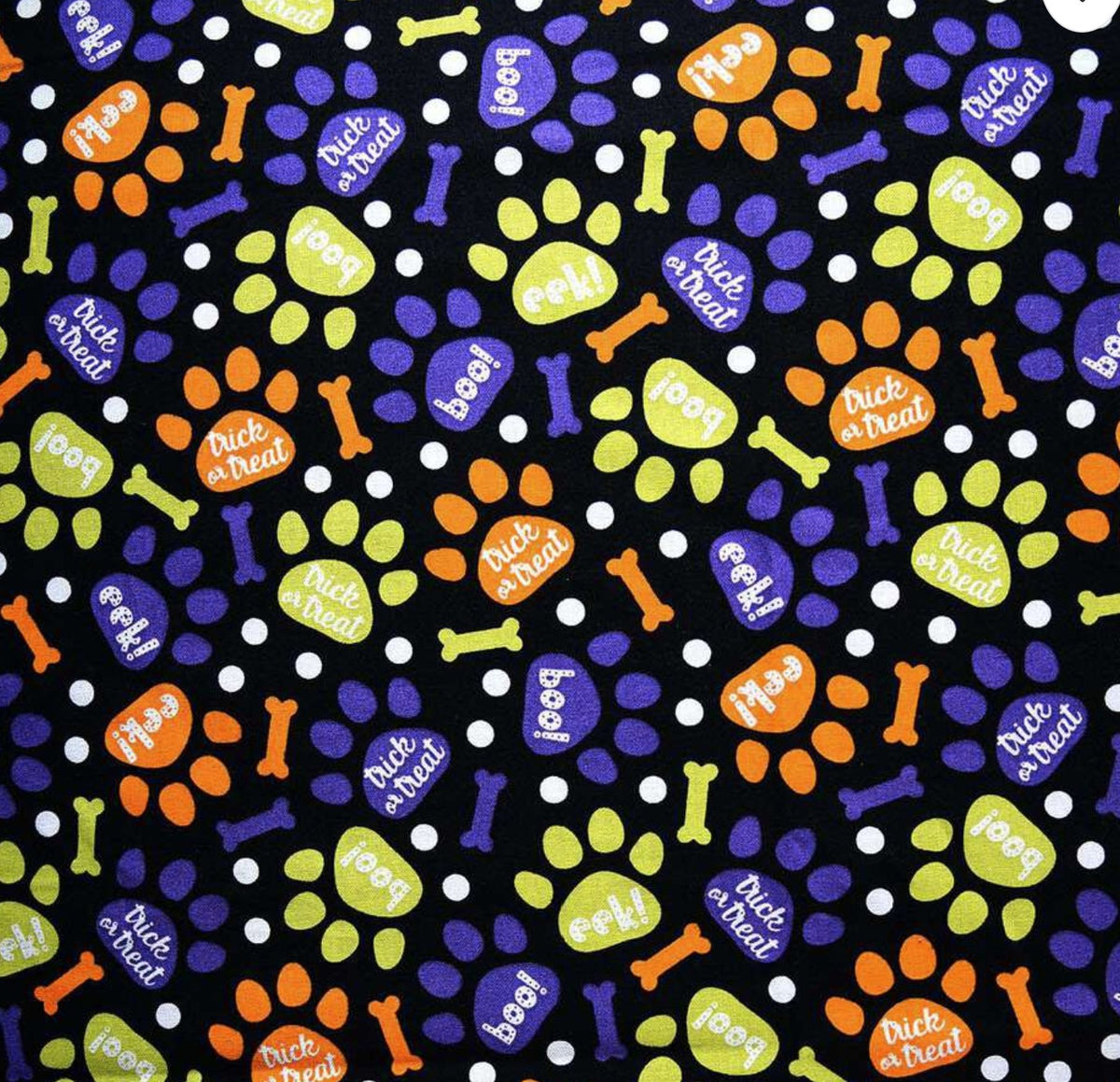 Neon Halloween Paws