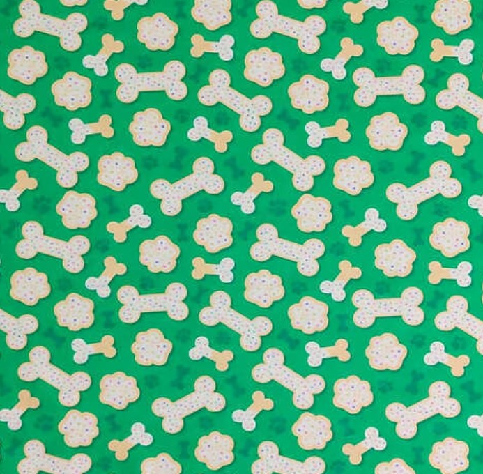 Dog Bone Cookies on Flannel