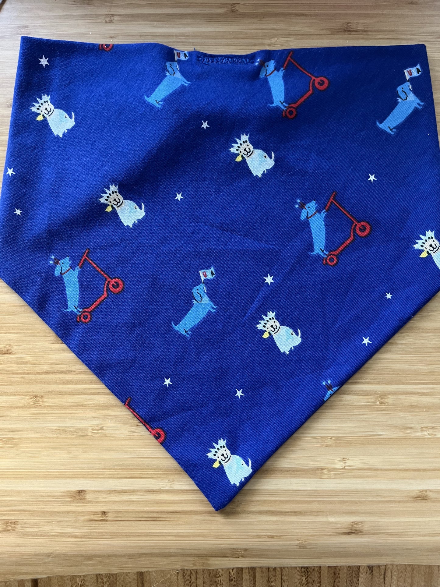 Patriotic Pups on Scooters