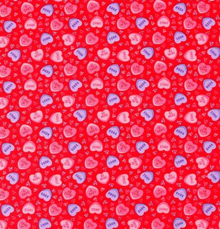 Pink XOXO Candy Hearts