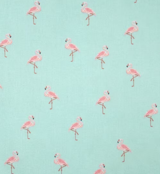 Flamingos On Teal