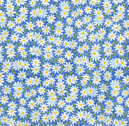 Daisies on Blue