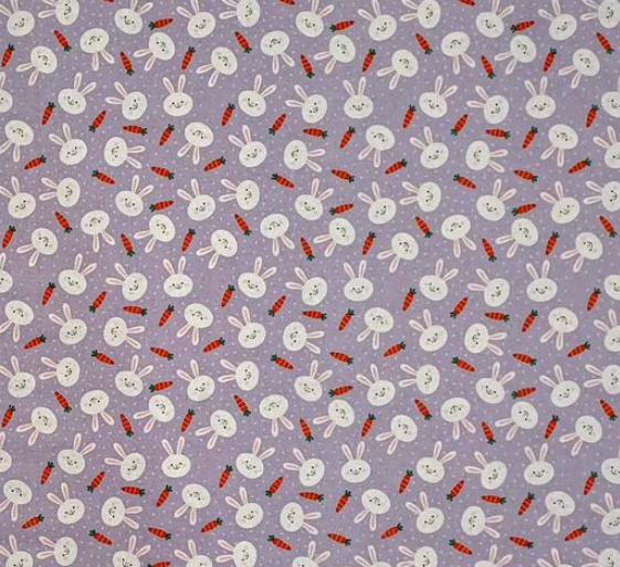 Bunnies and Carrots on Flannel