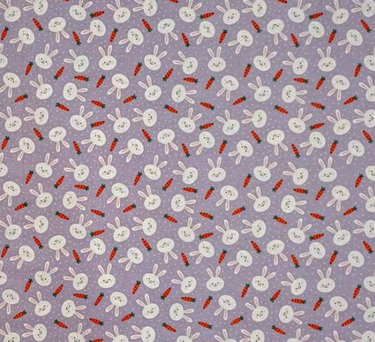 Bunnies and Carrots on Flannel