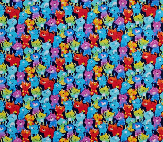 Rainbow Cats on Flannel