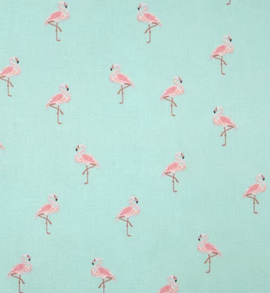 Flamingos On Teal